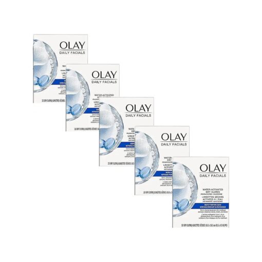 Olay Daily Deeply Clean 4-in-1 Water Activated Cleansing Face Cloths 33ct ( Pack of 5 )