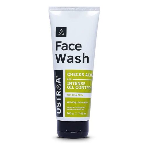 Ustraa Face Wash - for Oily skin - 3.52 oz - Especially for Oily skin, For acne-prone skin, No Sulphate No Paraben, Checks acne and blackheads