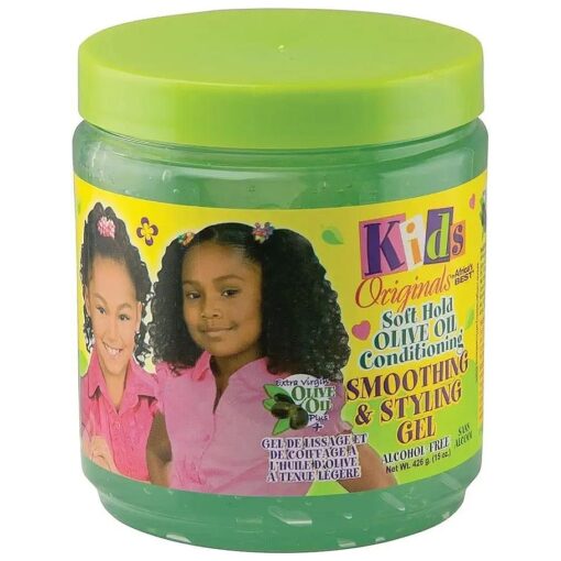 Originals by Africa 's Best Kids Africa 's Best Kids Originals Soft Hold Olive Oil Conditioning Smoothing & Styling Gel, Alcohol Free, 15oz Jar