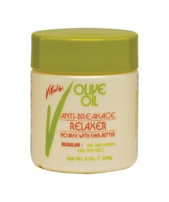 Olive Oil No Base Relaxer Regular, 8oz - Anti Breakage Hair Strengthening Treatment By Vitale VN32