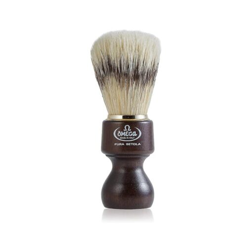 Omega 26 - Shaving Brush in Pure Bristle, Dark Brown