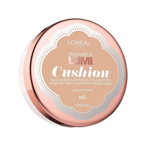 L'Oreal Paris True Match Lumi Cushion Foundation, N3 Natural Buff, 0.51 oz .