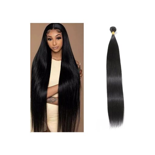 Straight Human Hair Bundle 40 Inch Bundle Human Hair 100 % Unprocessed 12A Grade Straight 1 Bundle Human Hair Natural Color