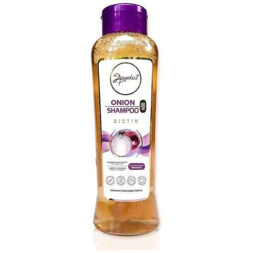 ANYELUZ Onion Shampoo, Cleanses and Reduces Oiliness, Provides Shine and Ideal for all Hair Types, Contains Natural Extracts, Salt and Paraben Free