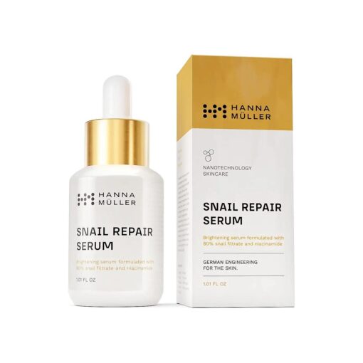 Snail Serum - Snail Mucin Repair Serum for Face, Snail Mucin Moisturizer - Brightening & Hydrating Snail Mucin Essence Serum w/Secretion Filtrate & Vitamin C, Helps to Remove Dark Spots & Fine Lines