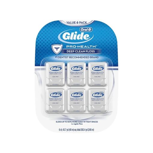 Oral-B Glide Pro-Health Dental Floss, Deep Clean, Mint, 40m, Pack of 6