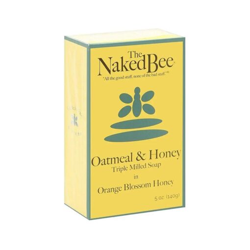 The Naked Bee Oatmeal & Honey Triple Milled Soap, 5 Ounce, Orange Blossom Honey