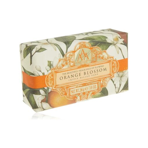 AAA Floral - Triple-Milled Luxury Soap Bar - Orange Blossom - 200 g / 7 oz ( SLS and Paraben Free )