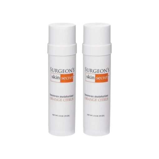 Surgeon 's Skin Secret Beeswax Moisturizer 2.5oz, Twist-Up Stick ( 2 Pack ) - Orange Citrus