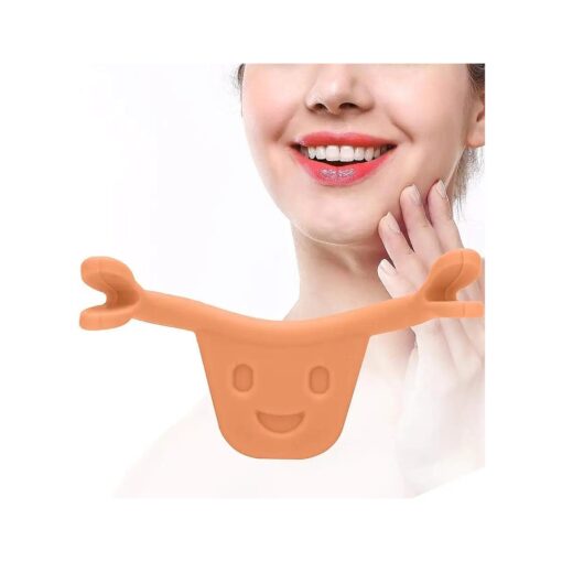 Personal Face Trainer, Smile Beauty Exerciser Facial Smile Maker Trainer Forming Mouth Exerciser for Muscles Stretching Lifting Exercise Lips Trainer ( Orange )