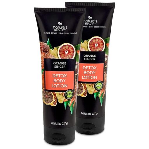 Orange Ginger Detox Body Lotion Multi-Pack - Lightweight, Non-Greasy Moisturizer, Improve Skin Tone+Texture Made w/Vitamin C, Sunflower + Almond + Avocado Oils 8 oz ( 2 Pack )