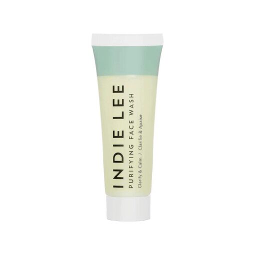 Indie Lee Purifying Face Wash - Hydrating Facial Cleanser + Makeup Remover - With Orange, Lavender, Burdock + Jasmine - Foam Face Wash for All Skin Types ( 30ml )