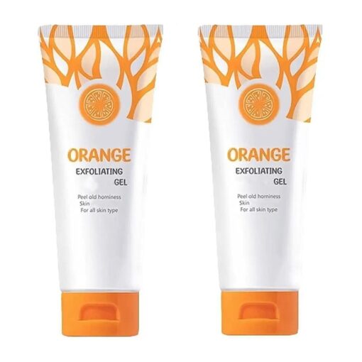 Orange Exfoliating Whitening Gel, Gmeelan Orange Exfoliating Whitening Gel, Gmeelan Exfoliating Gel, Orange Exfoliating Gel Face Whitening, Gluta Whitening Lazy Cream Korean ( 2 bottle )