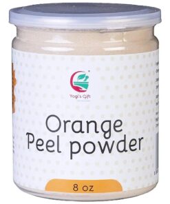 Orange Peel Powder 8 oz ( 227 grams ) | 100 % Natural Care For Acne, Tan & Blackheads | Effective DIY Face Mask Ingredient | Rich in Vitamin C | Helps Get a Glowing Skin | by Yogi 's Gift ( r )