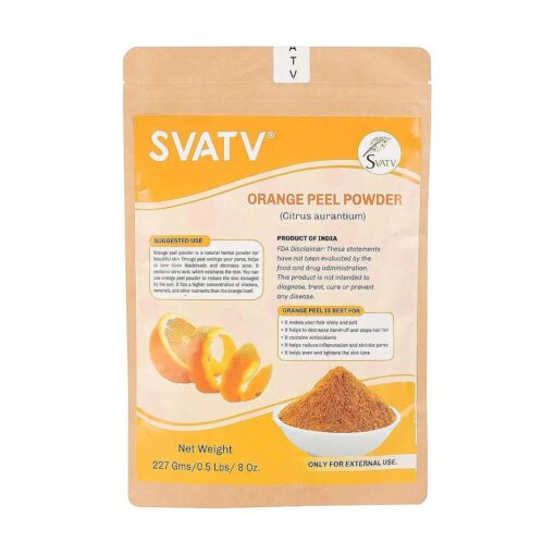 SVATV Orange Peel Powder| Natural, Soft and Smooth Skincare Powder | Face Pack | Used for Soap making - 227g, Half Pound