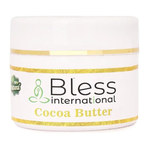 Organic Raw Cocoa Butter 100 % Pure, Natural & Unrefined| Skin Moisturizer For Face, Body & Hair| 4 OZ/115 GM Ivory/White Grade A | DIY Creams, Balms, Lotions, Soaps| Softens Dry & Tough Skin