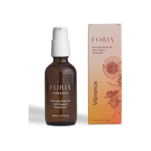 FORIA Everyday Body Oil | Organic, All-Natural Hydration for Radiant Skin with Jojoba Oil, Castor Oil, Calendula, & Rosehip | Massage & Moisturize | 3.9 Fl Oz