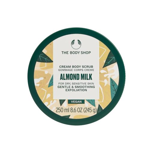 The Body Shop Almond Milk and Honey Body Gently Exfoliating Scrub - Soothing Exfoliation for Sensitive Skin - Vegetarian - 8.6 oz