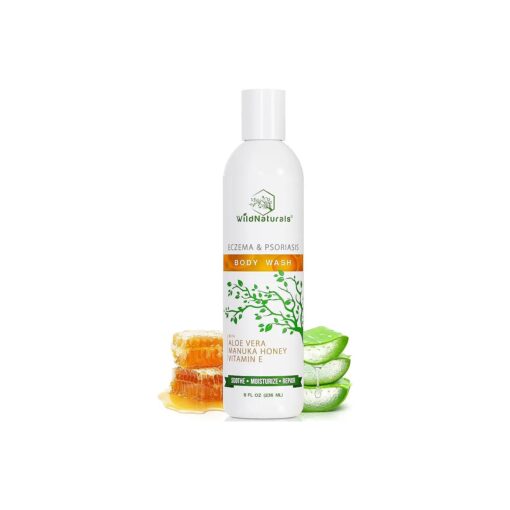 Organic Body Wash - Moisturizing Body Wash for Sensitive Skin & Itchy Relief - Exfoliating Body Wash for Men & Women - Provides Dry & Itchy Skin Relief, Hydrating & Hypoallergenic Body Wash