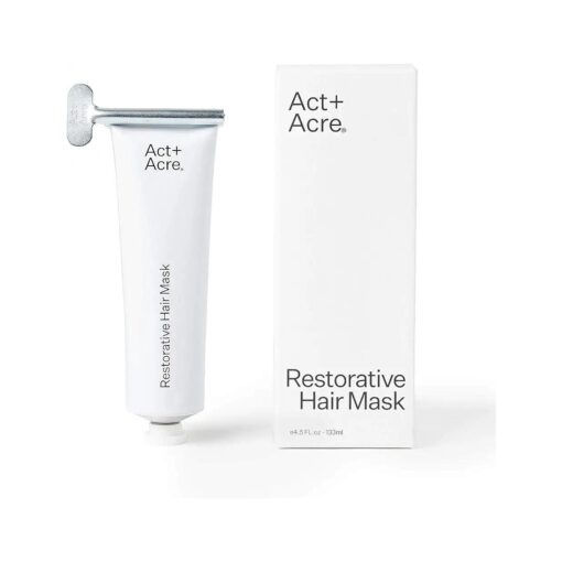 Act+Acre Restorative Conditioning Hair Mask - Cold Processed Hair Treatment for Hydrating Dry and Damaged Hair - Moisturizing Silicone Free Hair Masks ( 4 Fluid Ounces )