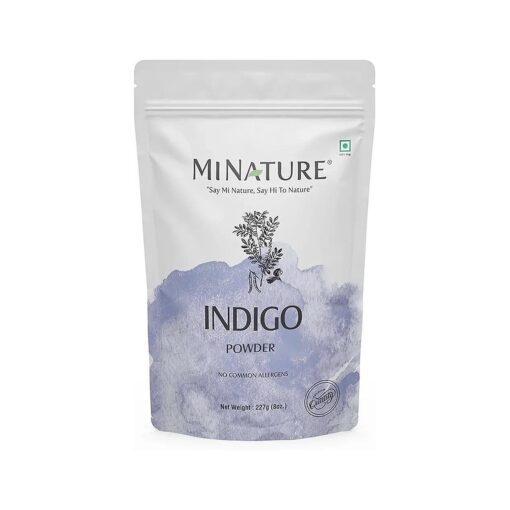 mi Nature Indigo Powder 100 % Pure Natural Organically Grown Indigo Powder- for Hair ( 227g / ( 1/2 lb ) / 8 Ounces )