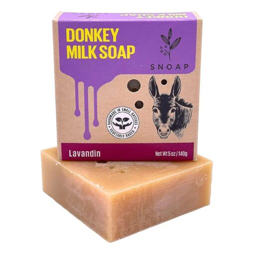 Lavender Bar Soap, Made with Donkey Milk, Natural and Organic Ingredients, Gentle Soap - For All Skin Types - 5oz Bar