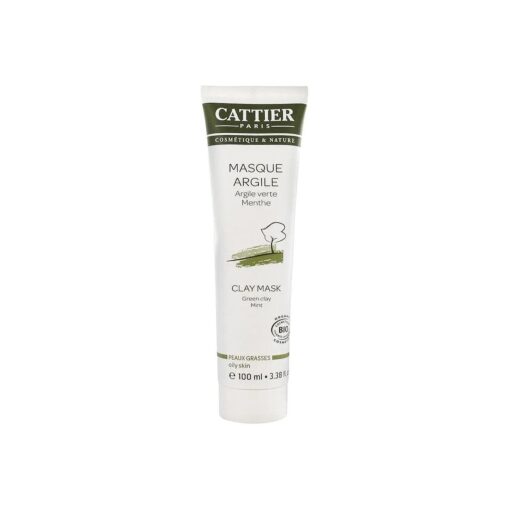 Cattier Green Clay Mint Face Mask ( Oily Skin ) 3.38oz, 100ml