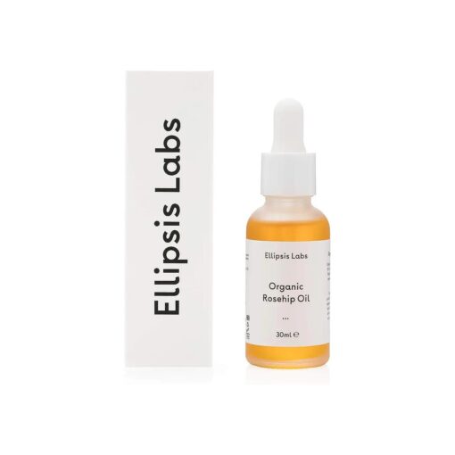 Organic Rosehip Oil by Ellipsis Labs, 100 % natural and organic moisturizing oil, works against dry skin conditions for improved skin barrier function, 30ml/1fl.oz