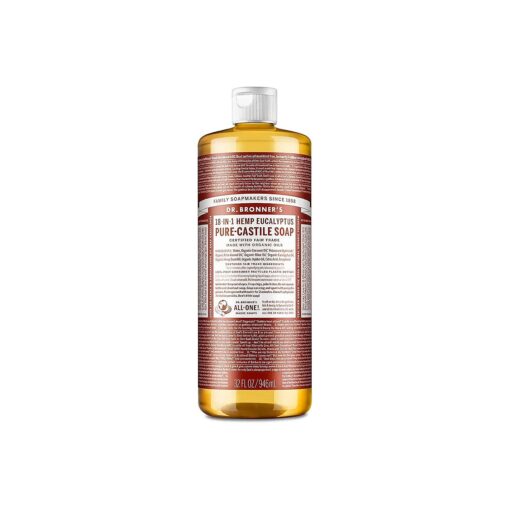 Dr. Bronner 's - Pure-Castile Liquid Soap ( Eucalyptus, 32 ounce ) - Made with Organic Oils, 18-in-1 Uses : Face, Body, Hair, Laundry, Pets & Dishes, Concentrated, Vegan, Non-GMO