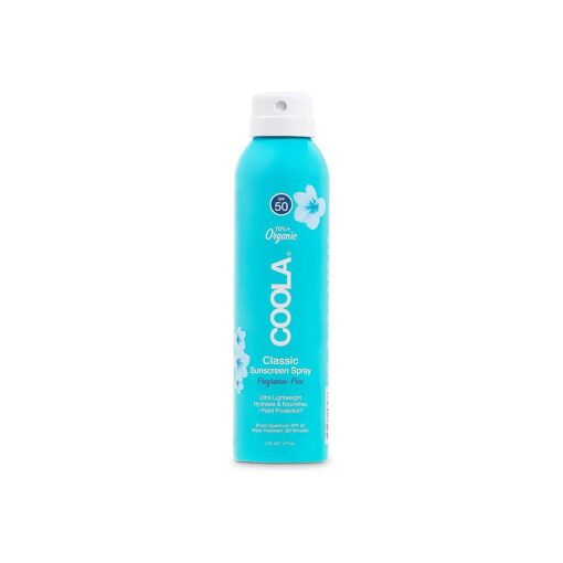 COOLA Organic Sunscreen SPF 50 Sunblock Spray, Dermatologist Tested Skin Care For Daily Protection, Vegan and Gluten Free, Fragrance Free