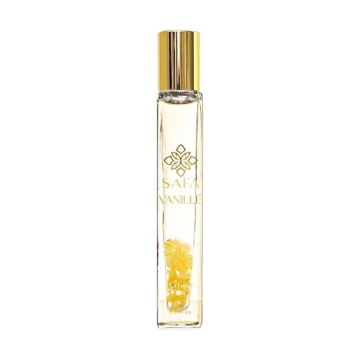 SAFA Vanille Fragrance Oil Roller ( No Alc ) Vanilla Scent & Arabian Jasmine Petals | Organic Oil for Women & Men | 10 mL ( .33 Fl Oz )