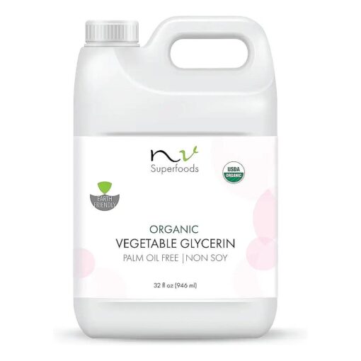 Organic Vegetable Glycerin - 32 Fl Oz - USP Food Grade, 100 % Natural, Carrier for Essential Oils, Perfect for Skin, Hair & Nails as well as Arts & Crafts