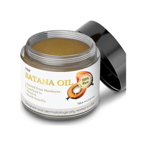 Raw Batana Oil for Hair Growth, 100 % Natural, Pure, Unrefined and Organic Dr. Sebi Batana Oil Raw from Honduras Prevent Hair Loss and Enhances Hair Thickness in Men & Women