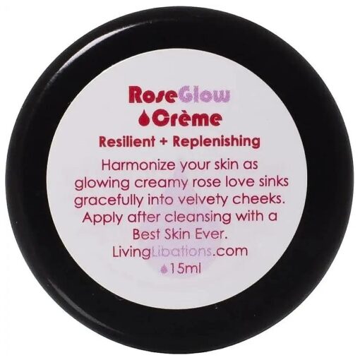 Living Libations - Organic/Wildcrafted Rose Glow Face Creme | Natural, Plant-Based, Clean Beauty ( .5 oz | 15 ml )