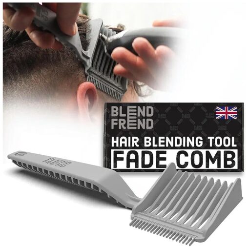 Fade Comb Right Handed Original Grade 1 ( 3mm ) Hair Blending Tool, Blend Hair at Home Like a Barbershop, Blending Comb, Compatible with All Hair Clippers Men, Barber Accessories