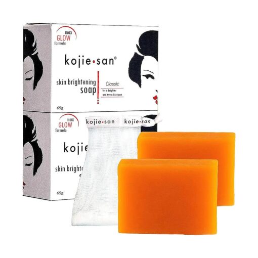 Skin Brightening Soap - Original Kojic Acid Soap that Reduces Dark Spots, Hyperpigmentation, & Scars with Coconut & Tea Tree Oil - 65g x 2 Bars