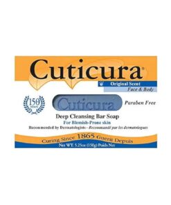 Cuticura Deep Cleansing Face and Body Soap, Original Scent 5.25 oz ( Pack of 3 )