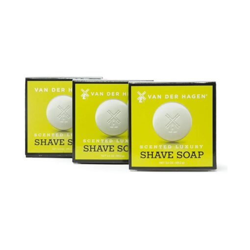 Van Der Hagen Men 's Luxury Scented Shave Soap ( Pack of 3 )