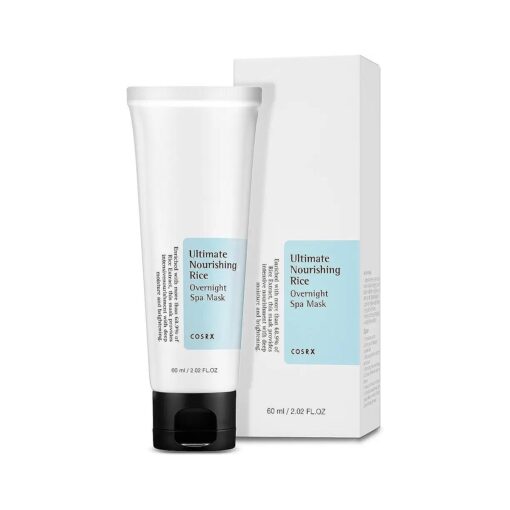 COSRX Ultimate Nourishing Rice Overnight Spa Mask, 60ml / 2.02 fl.oz | Rice Extract 68 % and Niacinamide 2 % | Korean Skin Care, Animal Testing Free, Paraben Free