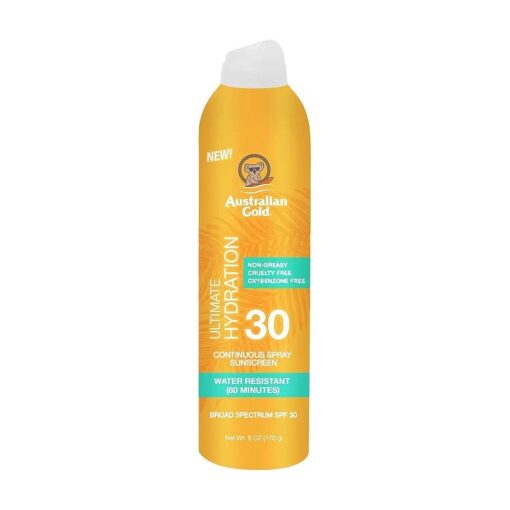 Continuous Spray Sunscreen SPF 30, 6 Ounce Dries Fast Broad Spectrum Water Resistant Non-Greasy Oxybenzone Free Cruelty Free