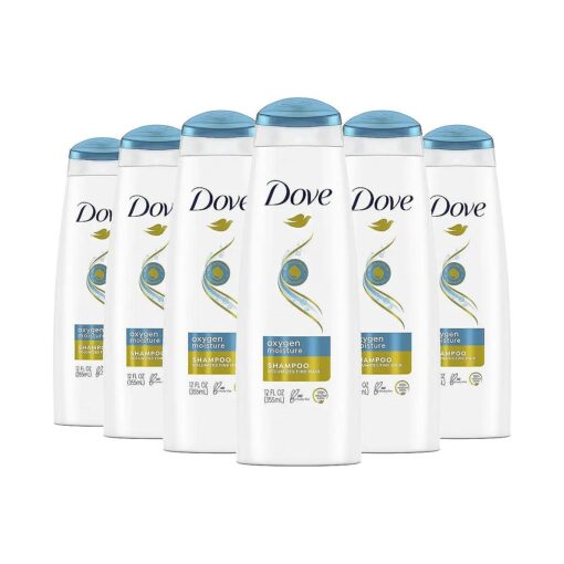 Dove Oxygen Moisture Shampoo 6 count Volumizes Fine Hair with Bio-Nourish Complex 12 oz