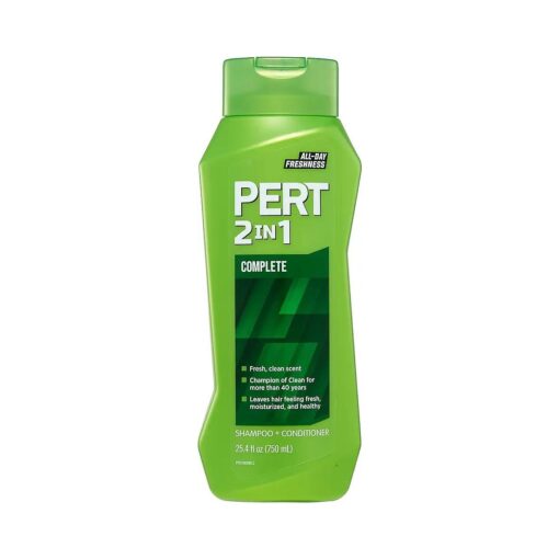 PERT 2 in 1 Complete Clean Shampoo and Conditioner - Mens Shampoo for Daily Use - Hair Conditioner for Men - Removes Dirt, Oil, and Build Up - 25.4 oz