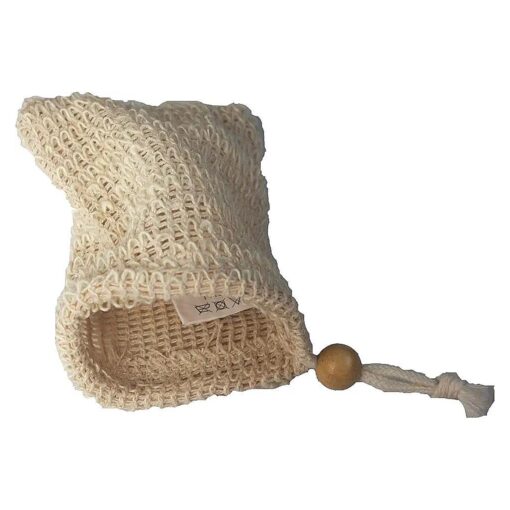 Exfoliating Natural Sisal Soap Saver Bag Pouch Holder for Shower Bath, Pack of 3