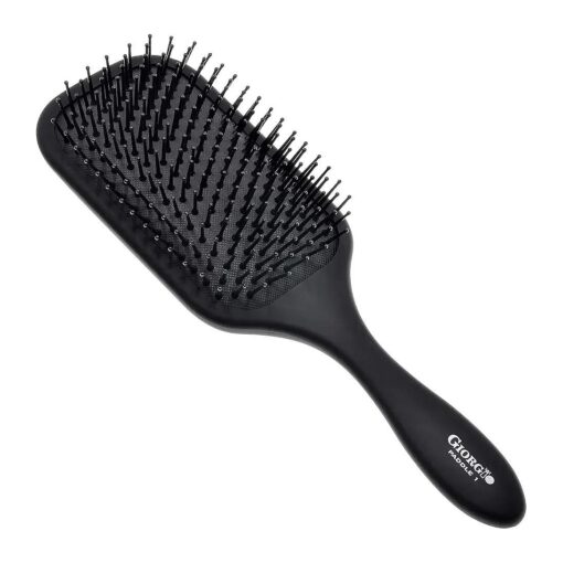 Giorgio Detangling Paddle Brush - Large Air Cushion Paddle Brush with Ball Tip Tourmaline Bristles-Anti Static Paddle Brush for Men and Women Hair Care, Wet or Dry, Hair Styling Tool for Blow Drying