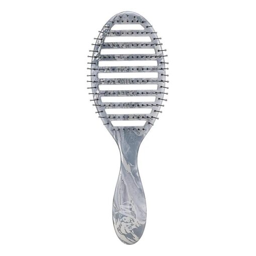 Wet Brush Speed Dry Hair Brush - Silver ( Metallic Marble ) - Vented Design and Ultra Soft HeatFlex Bristles Are Blow Dry Safe With Ergonomic Handle Manages Tangle and Uncontrollable Hair - Pain-Free