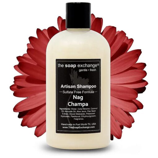 Hair Shampoo - Nag Champa Scent - Hand Crafted 12 fl oz / 354 ml Natural Artisan Hair Care, Gentle, Sulfate & Paraben Free, Cleanse, Moisturize, & Protect, Made in the USA .