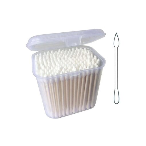 Paper Stick Cotton Swabs - 360CT- Double Tipped Compact Quality Cotton Heads - Strong Toughness Handle - Multipurpose, Safe, Highly Absorbent