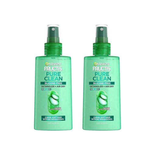 Garnier Fructis Pure Clean Detangler + Air Dry Spray, 5.0 Fl Oz, 2 Count ( Packaging May Vary )