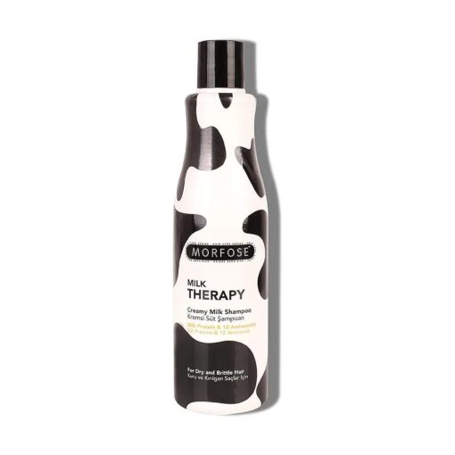 Morfose Professional Milk Therapy Creamy Hair Shampoo for Dry, Damaged, or Brittle Strands, Repairs and Protects, fuller, healthier, softer look, Eliminates Dryness, Damage, and Split Ends,16.91 Fl oz