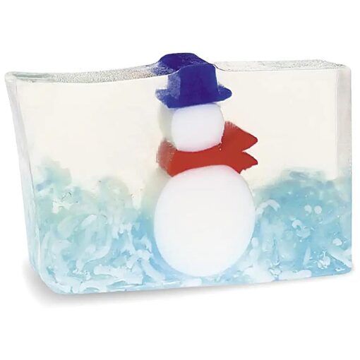 Primal Elements Glycerin Christmas Bar Soap | Helps All Skin Types, Sensitive, Oily & Dry Skin | NO PARABENS, VEGAN, GLUTEN FREE, 100 % VEGETABLE BASE - ( Snowy )